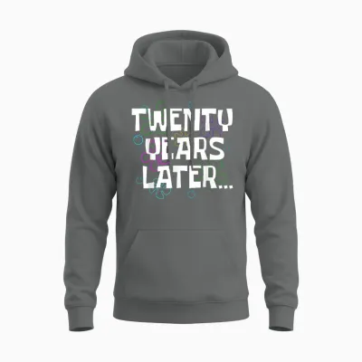 Twenty Years Later Funny 20 Year Old 20th Birthday Party Unisex Hoodie - Graphite Heather