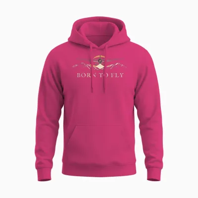 Born to Fly Vintage Airplane Adventure Pilot Lover Design Unisex Hoodie - Heliconia
