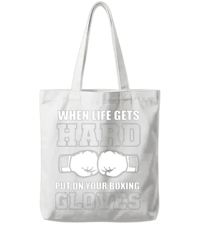 Put Boxing Gloves Boxing Champion Gift Tote Bags - White
