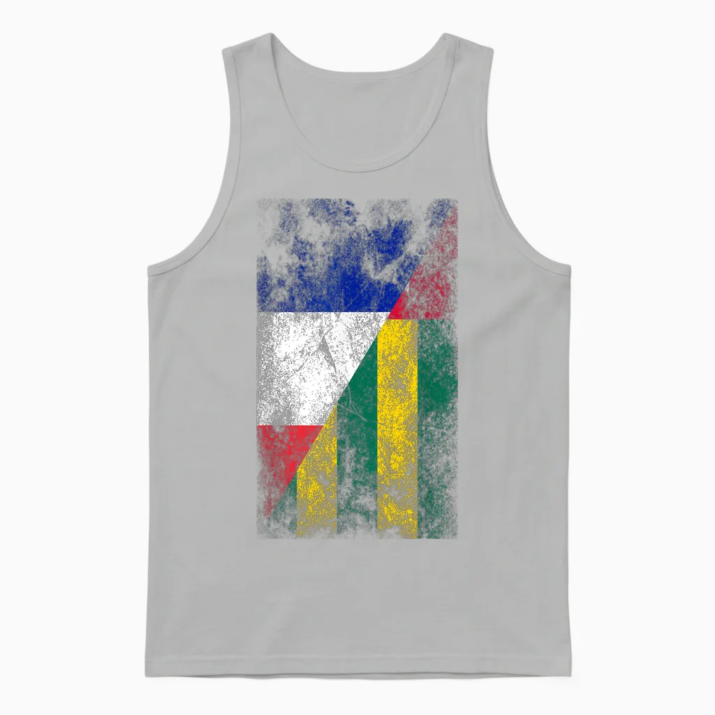 Flags France Togo - French Togolese T-Shirt, Black, S Unisex Tank Top in Ash