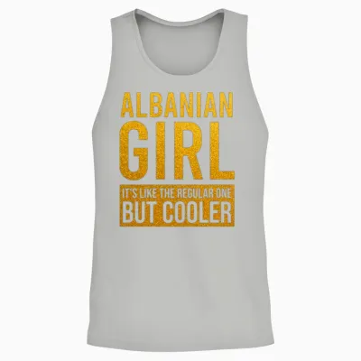 Albanian Girl Funny Unisex Tank Top - Ash