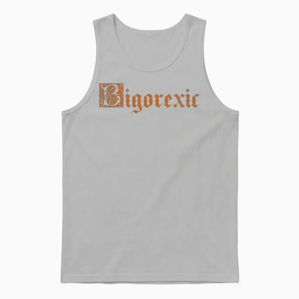 Bigorexic Funny Vintage Unisex Tank Top in Ash