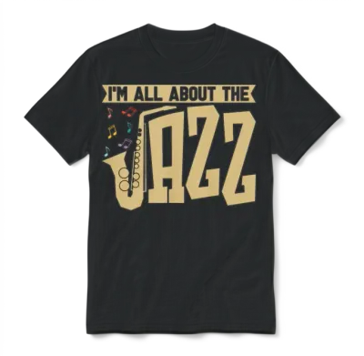 Jazz Music I'm All About the Jazz Band Saxophonist Unisex T-Shirt - Black