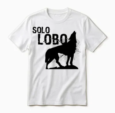 Solo Lobo - Lone Wolf Spanish Unisex T-Shirt - White