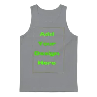 Add Your Own and Text Design Custom Personalized Unisex Tank Top - Sport Grey – 1