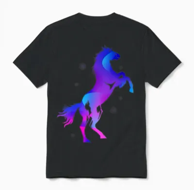 Galaxy Horses Horse Unisex T-Shirt - Black