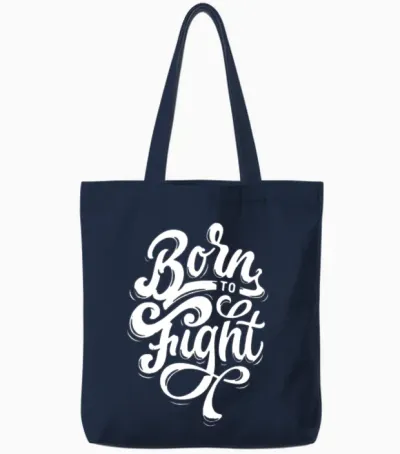 Born to Fight Tote Bags - Navy