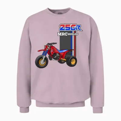 Atc 250r 3 Wheeler Mrc Builds Unisex Sweatshirt - Light Pink