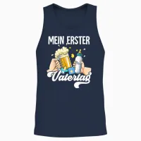 Mein Erster Vatertag Unisex Tank Top in Navy - 2