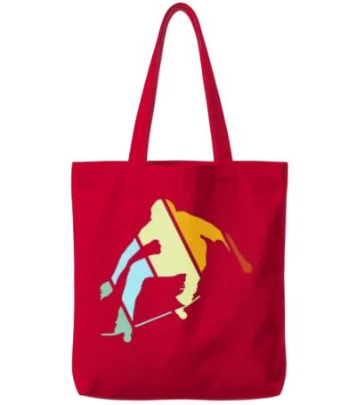 Skater Retro Tote Bags - Red