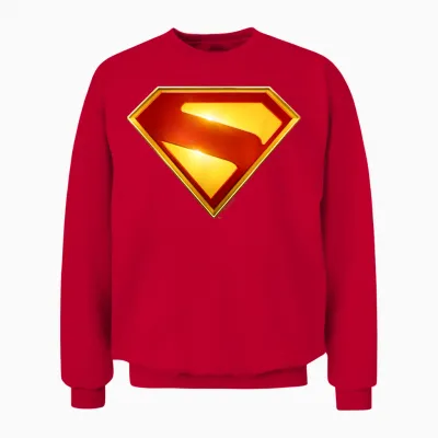 Superman (2025) Modern S-Shield Shiny Chest Emblem Unisex Sweatshirt - Red