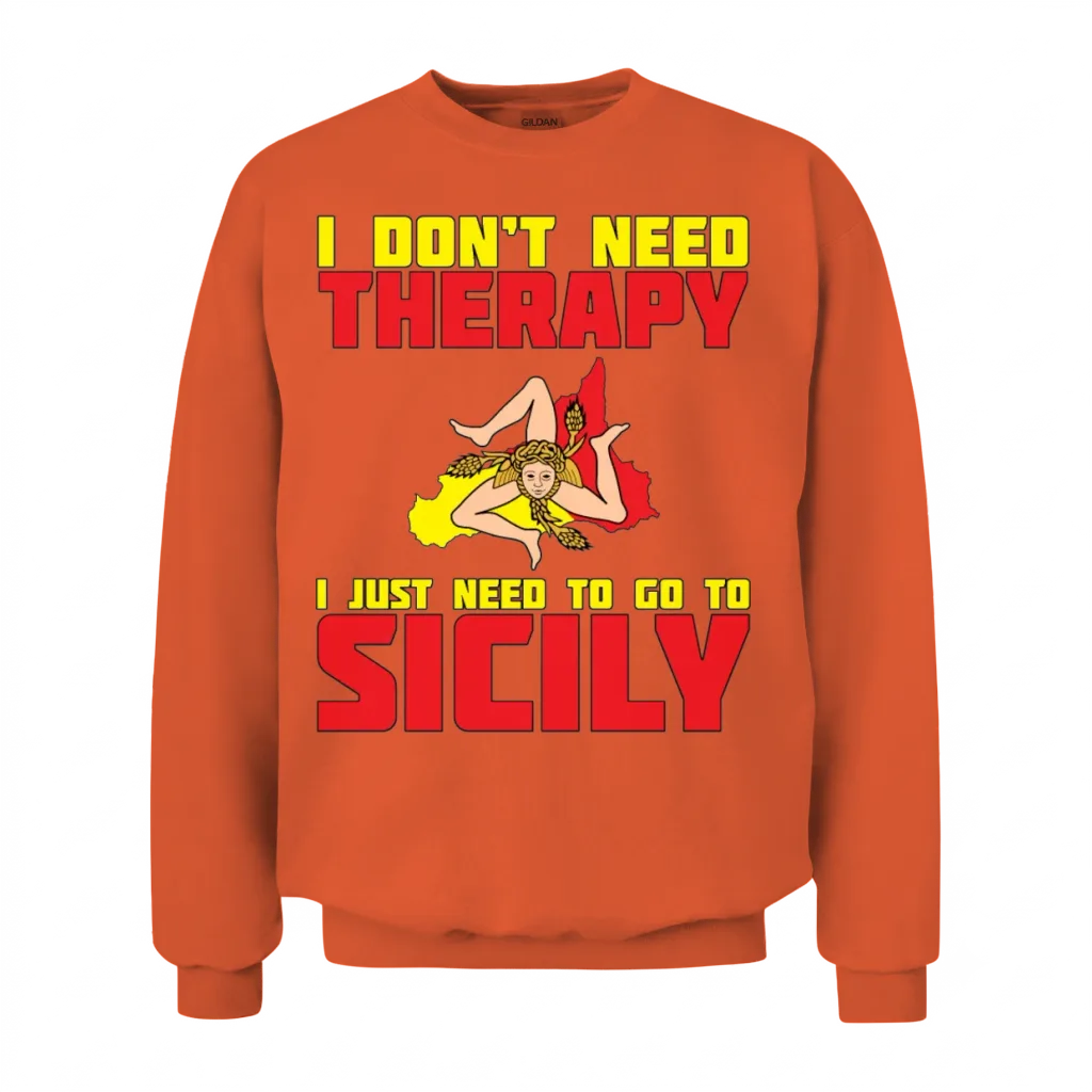 Sicily Flag Sicilia Unisex Sweatshirt - Orange