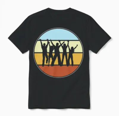 Dancing Retro Unisex T-Shirt - Black