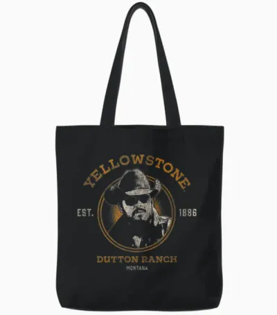 Yellowstone Dutton Ranch Rip Wheeler Look Tote Bags - Black