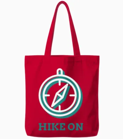 Hike on Hiking Tote Bags - Red