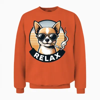 Relax Dog Unisex Sweatshirt - Orange