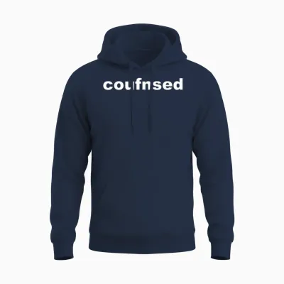 Confused Unisex Hoodie - Navy