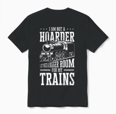 Train Model Railroad Builder Locomotive Train Fan Unisex T-Shirt - Black
