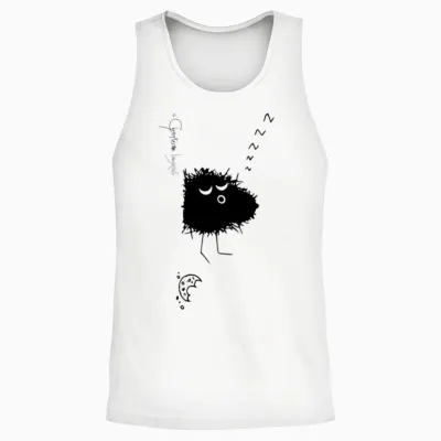 Woolly Beastie Fully Fed - Bestiolus Lanosus Unisex Tank Top - White
