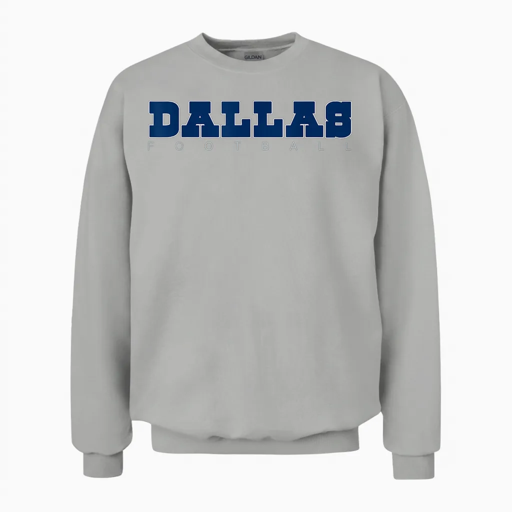 Sports Fans Dallas Football Dfw City Classic Unisex Sweatshirt in Ash