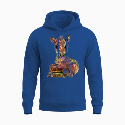 Literary Foal: a Pointillism Tale of Wisdom Unisex Hoodie - Royal