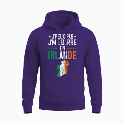 I Can Not I Bar in Ireland | Travel Europe Country T-Shirt, Black, S Unisex Hoodie - Purple