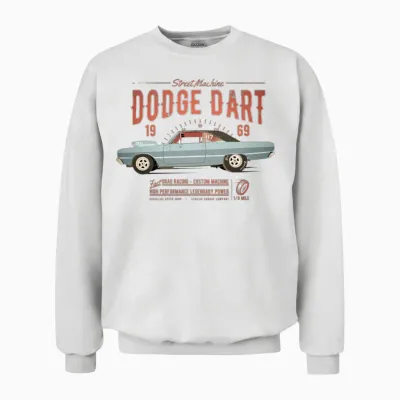 Dodge Dart Dragster Street Machine 1969 Unisex Sweatshirt - White
