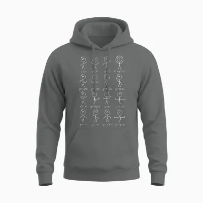 Maths I Stick Figures I Functions Equations I Mathematics T-Shirt, Black Unisex Hoodie - Graphite Heather