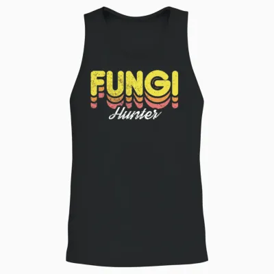 Retro Fungi Hunter Unisex Tank Top - Black