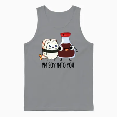 I M Soy into You Cute Soy Sauce Unisex Tank Top - Sport Grey