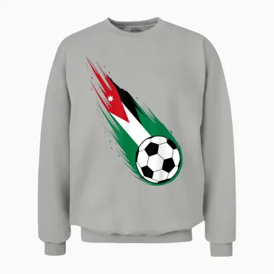 Hashemite Kingdom of Jordan Flag Graphic Pride Heritage Unisex Sweatshirt - Ash