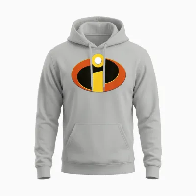 Disney Pixar Incredibles T-Shirt Halloween Costume, Red, S Unisex Hoodie - Ash