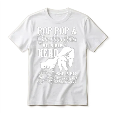 Pop Pop and Granddaughter Unisex T-Shirt - White