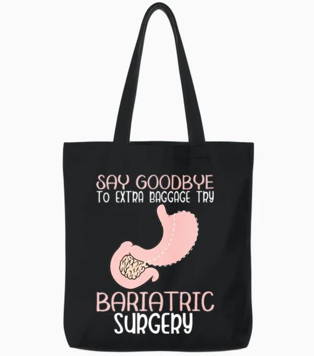 Funny Gastric Tote Bags in Black
