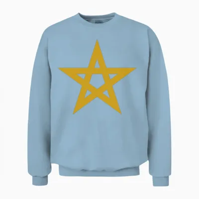 Star of Morocco Unisex Sweatshirt - Light Blue