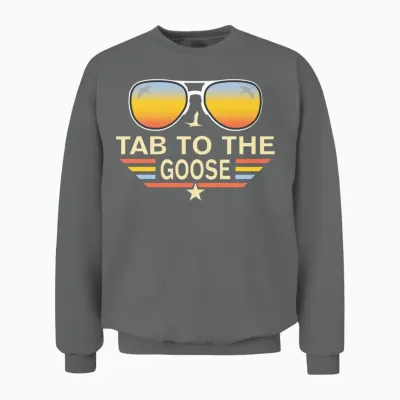 Tab to the Goose Funny Unisex Sweatshirt - Graphite Heather