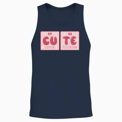 Cute Periodic Table Unisex Tank Top - Navy