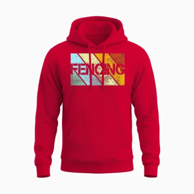 Fencing Retro Unisex Hoodie - Red