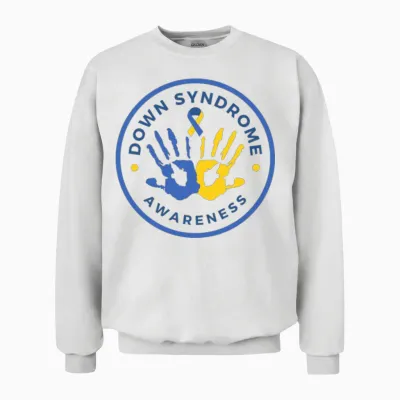 Down Syndrome Awareness Unisex Sweatshirt - White