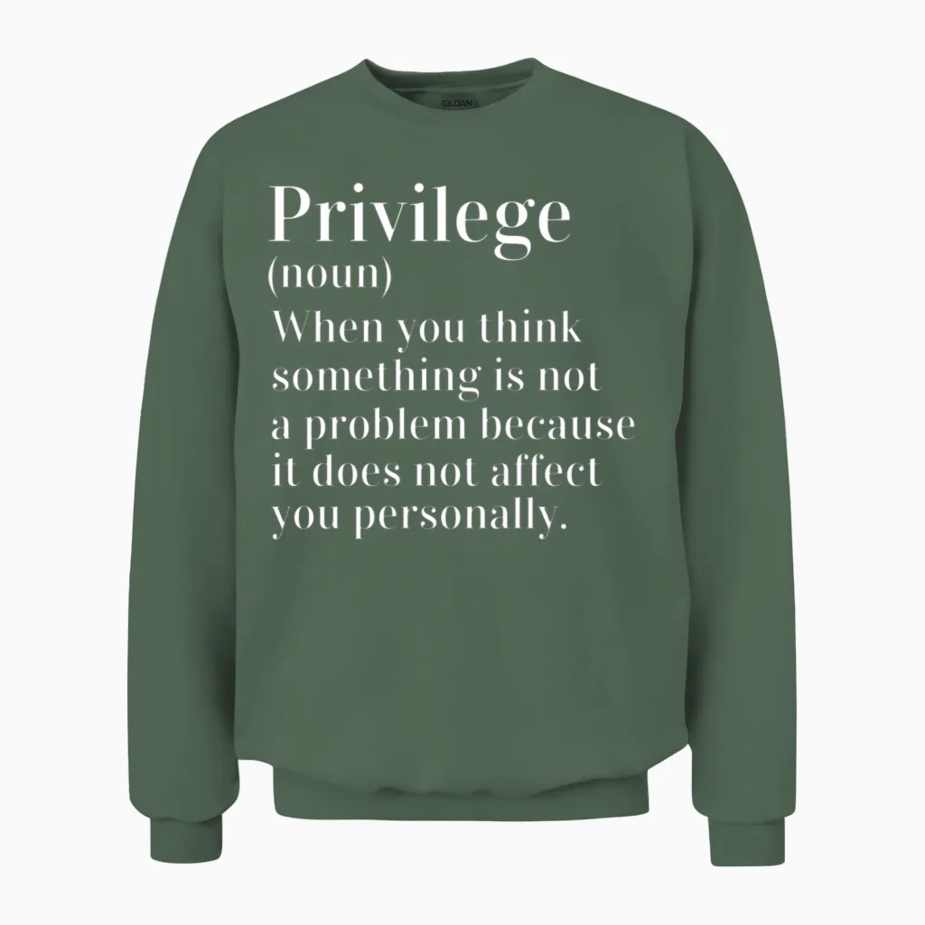 Anti Racism Social Justice Equal Rights Equality P Unisex Sweatshirt in Military Green