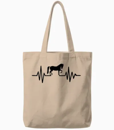 Horse Tote Bags - Natural