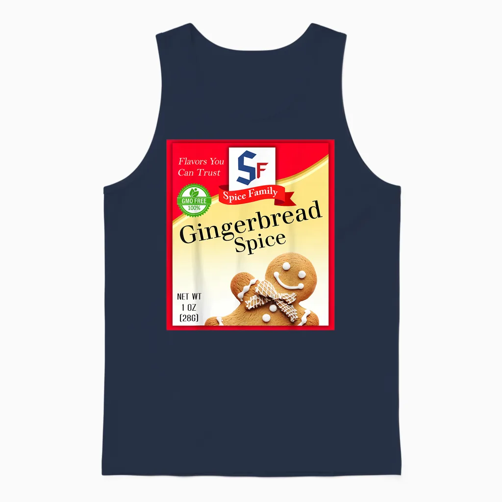 Ginger Bread Spice Group Costume Family Matching Halloween Unisex Tank Top in Navy