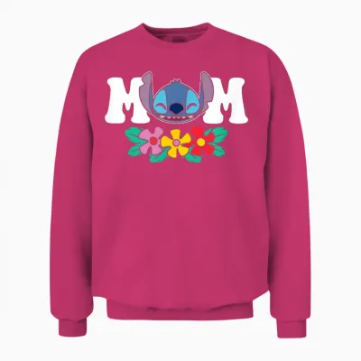 Lilo & Stitch - Mom Floral Flowers Unisex Sweatshirt - Heliconia