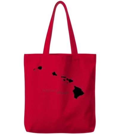 The Big Island of Hawaii Tote Bags - Red