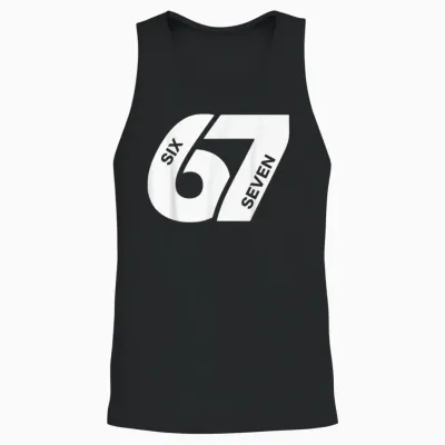 Number 6-7 Six Seven Men Women Boys Girls Unisex Tank Top - Black