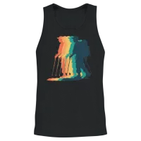 Hiking Male Hiker Colorful — & Outdoors Unisex Tank Top - Black – 2