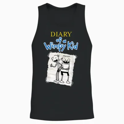 Diary of a Wimpy Kid Best Friends Sketch with Logo Funny Unisex Tank Top - Black