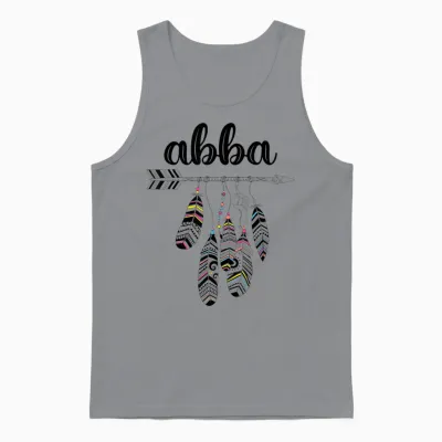 Abba Name Women's Men's Children's Abba Birthday Shirt Gift Abba Name T-Shirt, White Unisex Tank Top - Sport Grey