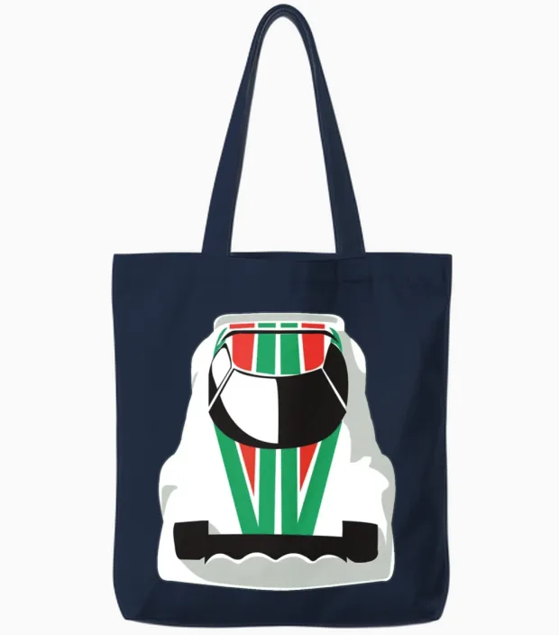 Lancia Stratos Rally Tote Bags in Navy