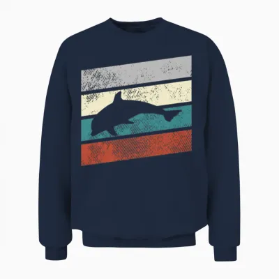 Dolphin Retro Unisex Sweatshirt - Navy